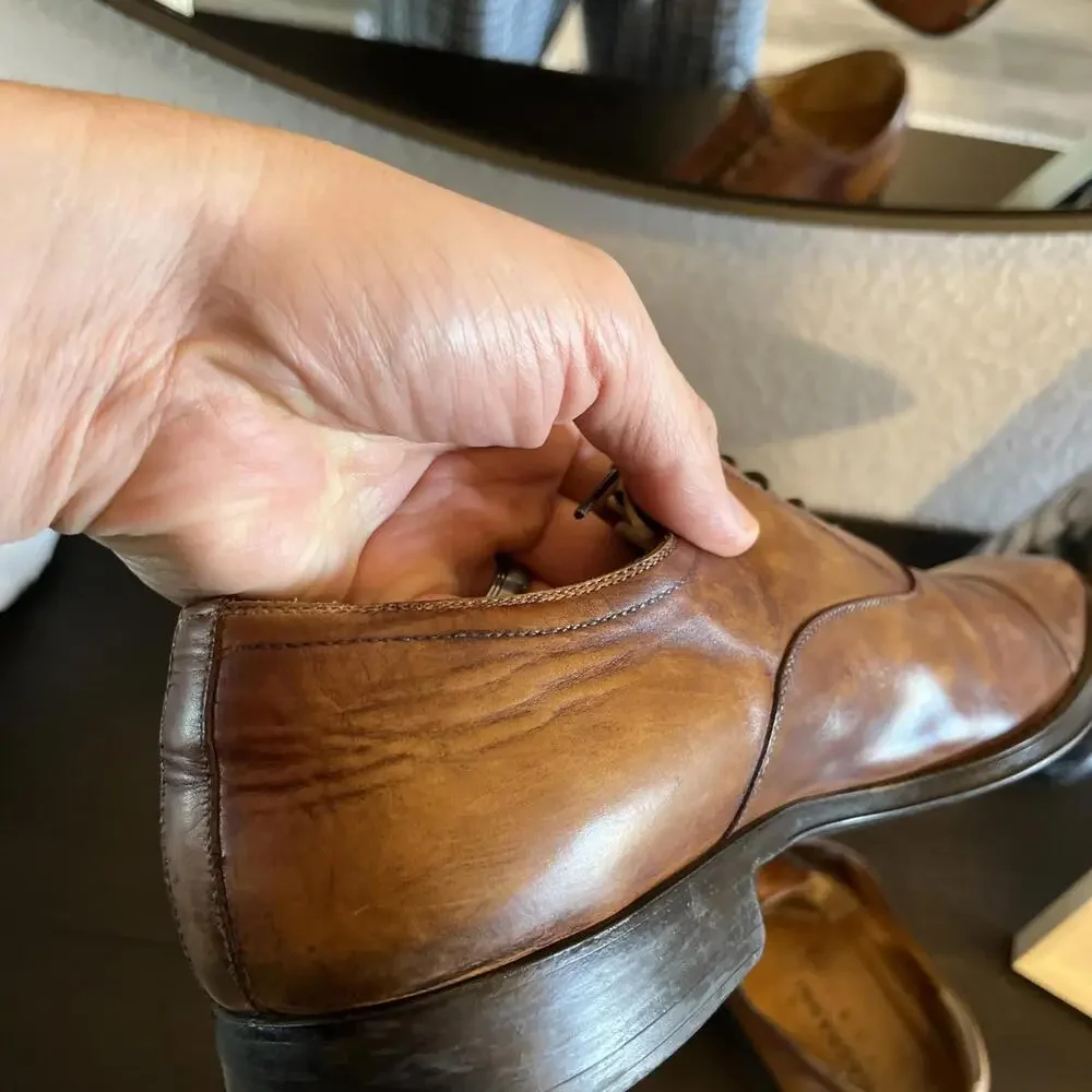 MAGNANNI FLEX MENS DRESS SHOES SIZE US12 MADE IN SPAIN GOOD CONDITION *READ*